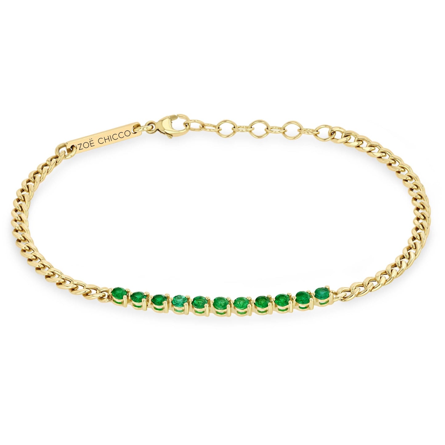 14k Emerald Tennis Bracelet-Jewelry-Uniquities