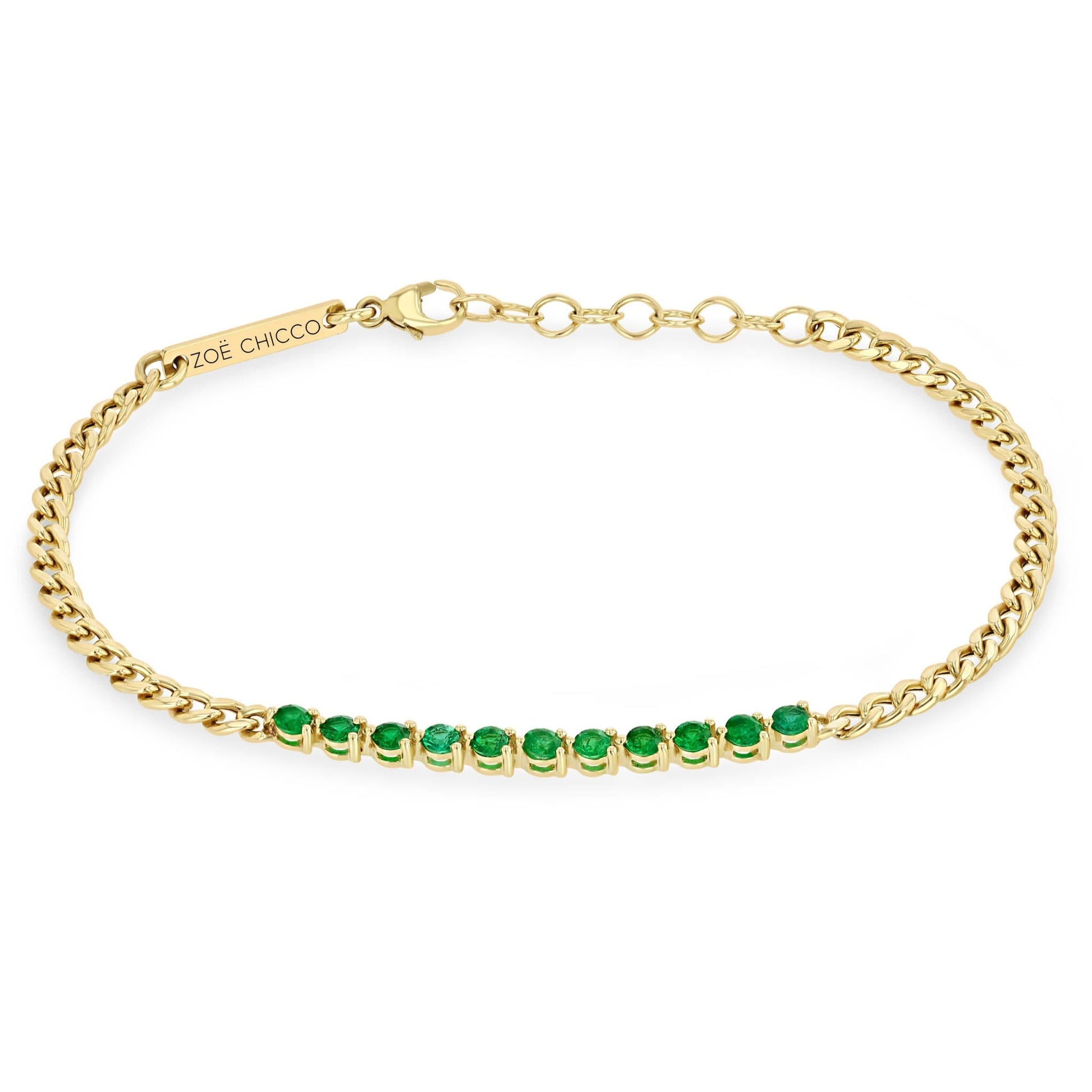 14k Emerald Tennis Bracelet-Jewelry-Uniquities