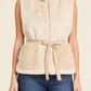 Faux Fur Shearling Trim Vest