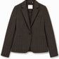 Stripe One Button Blazer Jackets Circolo 