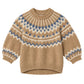 Puff Sleeve Fairisle Crew-Sweaters-Uniquities