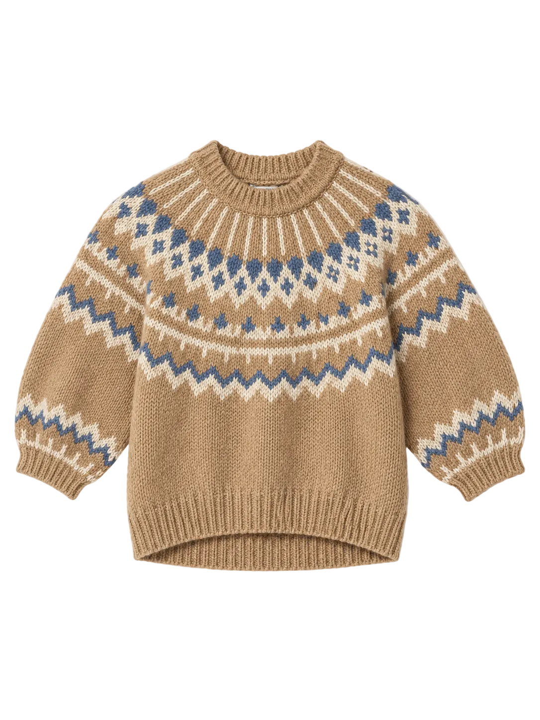 Puff Sleeve Fairisle Crew