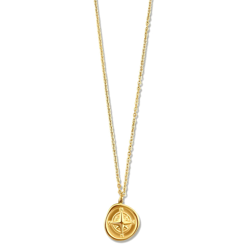 Aerin Compass Necklace-Jewelry-Uniquities