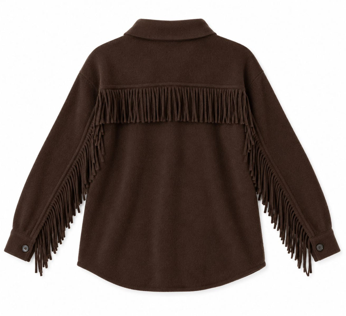 Stella Fringe Boyfriend Shirt-Tops/Blouses-Uniquities