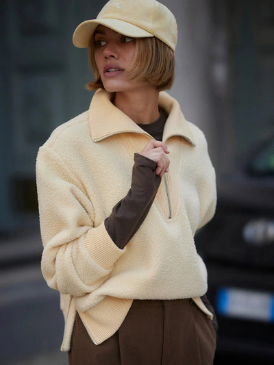 Jaylin Half Zip Fleece-Sweaters-Uniquities