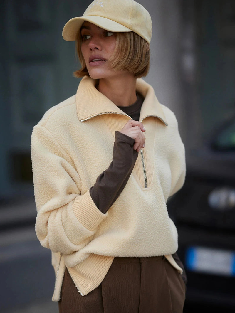 Jaylin Half Zip Fleece-Sweaters-Uniquities