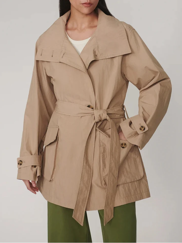 Celina Light Belted Jacket-Jackets-Uniquities