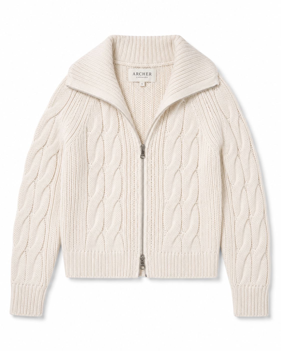 Callie Cashmere Zip Up Sweaters Archer Cashmere 