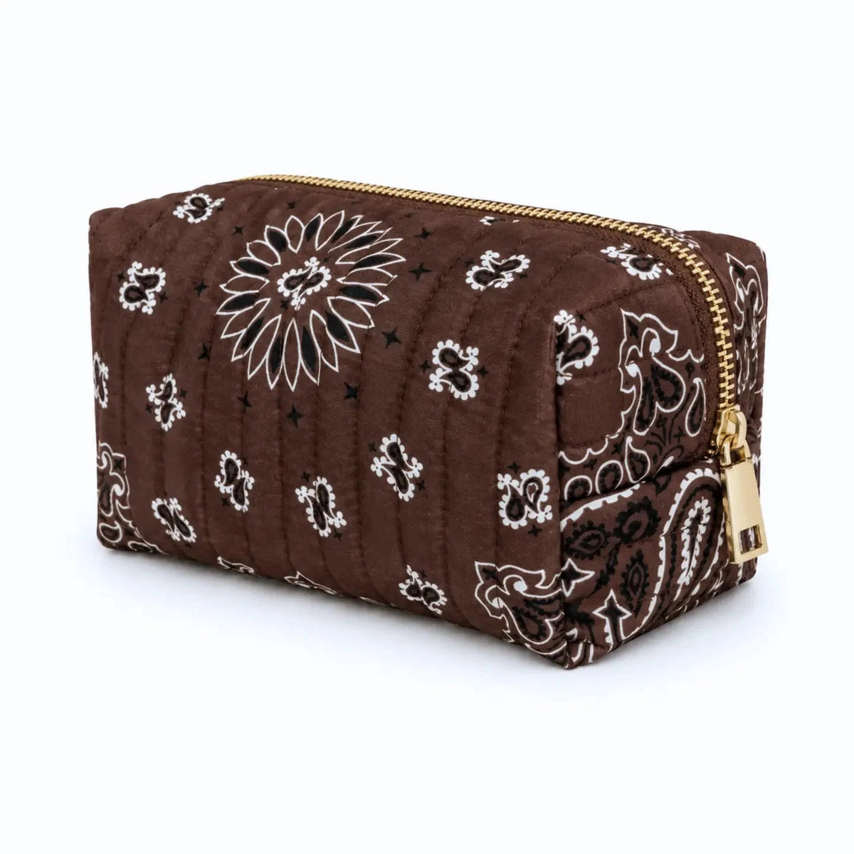Bandana Cosmetic Pouch in Coco Brown by Uniquities - Image 1