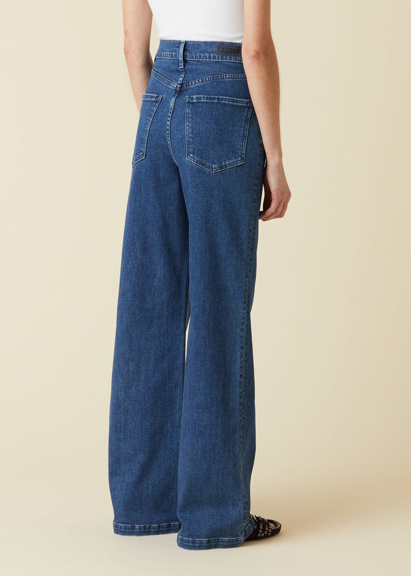 Virginia High Rise Wide Leg Jeans-Denim-Uniquities