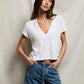 Alanis Recycled V-Neck Tee-Tee Shirts-Uniquities