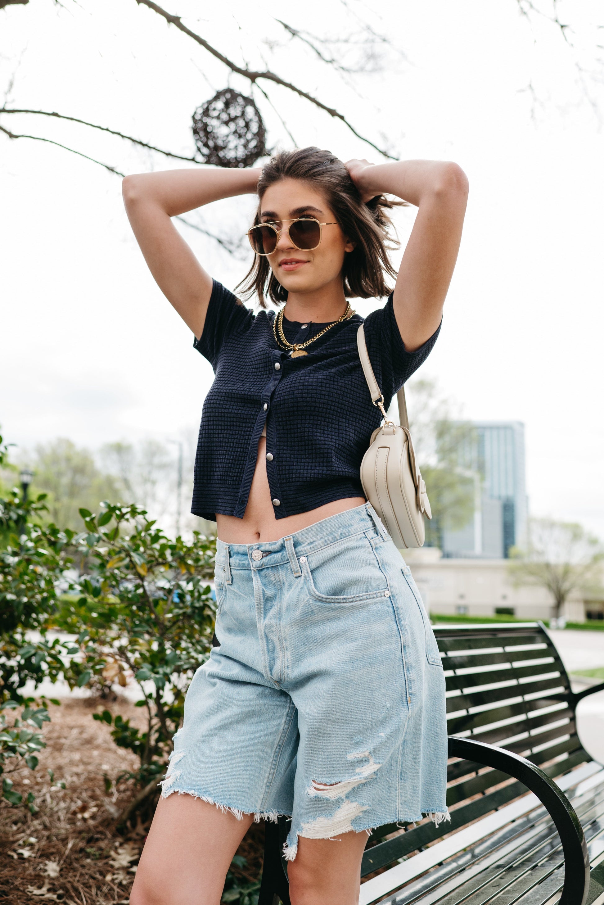 Ayla Short in Starlit-Denim-Uniquities