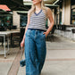 Arianna Cropped Palazzo Jeans-Denim-Uniquities