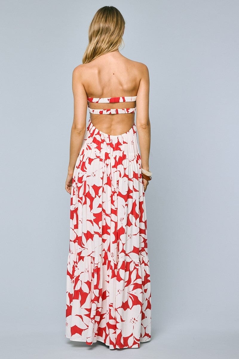 Blossom Twisted Maxi Dress-Dresses-Uniquities