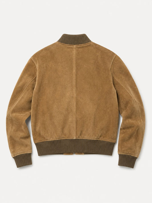 Elysia Suede Bomber-Jackets-Uniquities