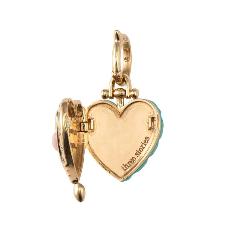 Turquoise You Are Loved Locket-Jewelry-Uniquities