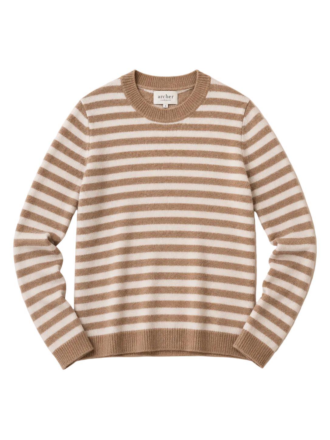Gemma Cashmere Striped Crew-Sweaters-Uniquities