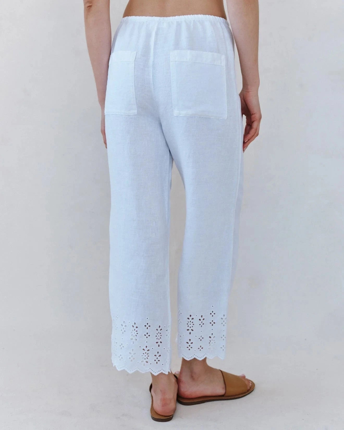 Beach Crop Embroidered Pant-Bottoms-Uniquities