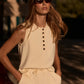 Marla Button Placket Tank-Lounge-Uniquities