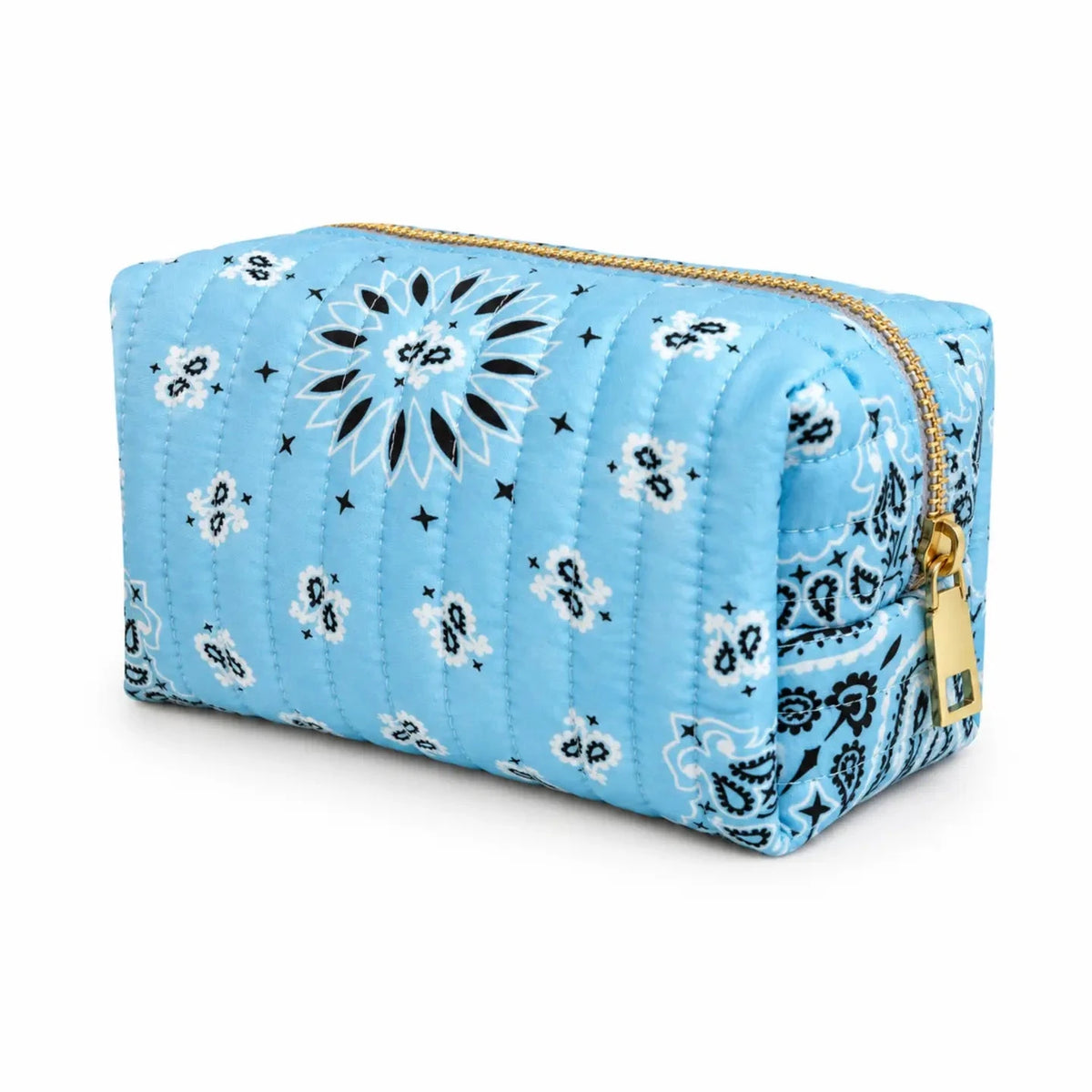 Bandana Cosmetic Pouch in Sky Blue by Uniquities - Image 1
