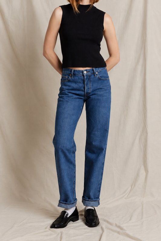 Violet Rib Sleeveless Tee