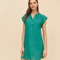 Cap Sleeve Henley Dress-Dresses-Uniquities