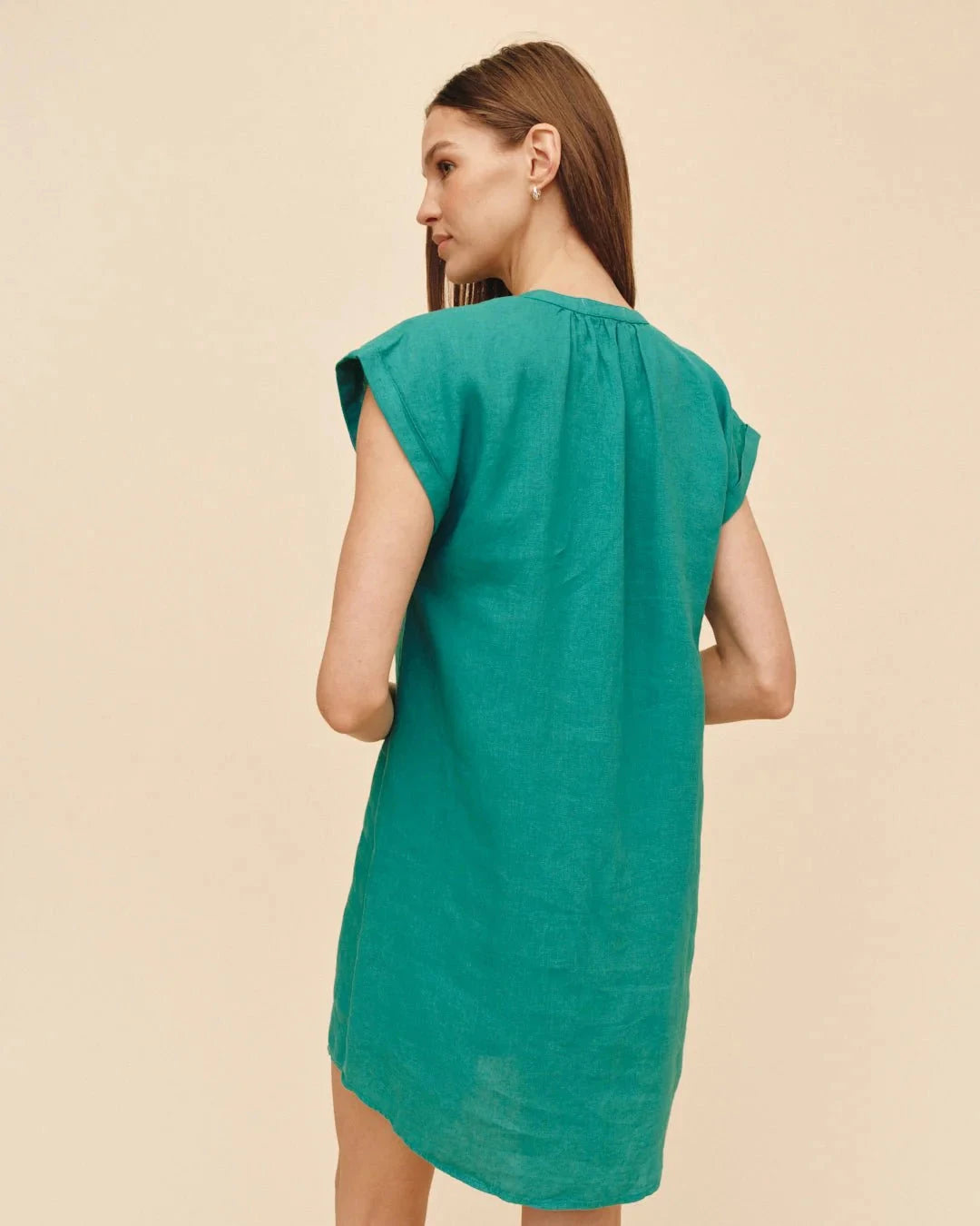 short sleeve henley dress HENLEY SHORT SLEEVE KNIT MIDI DRESS NAVY Medium