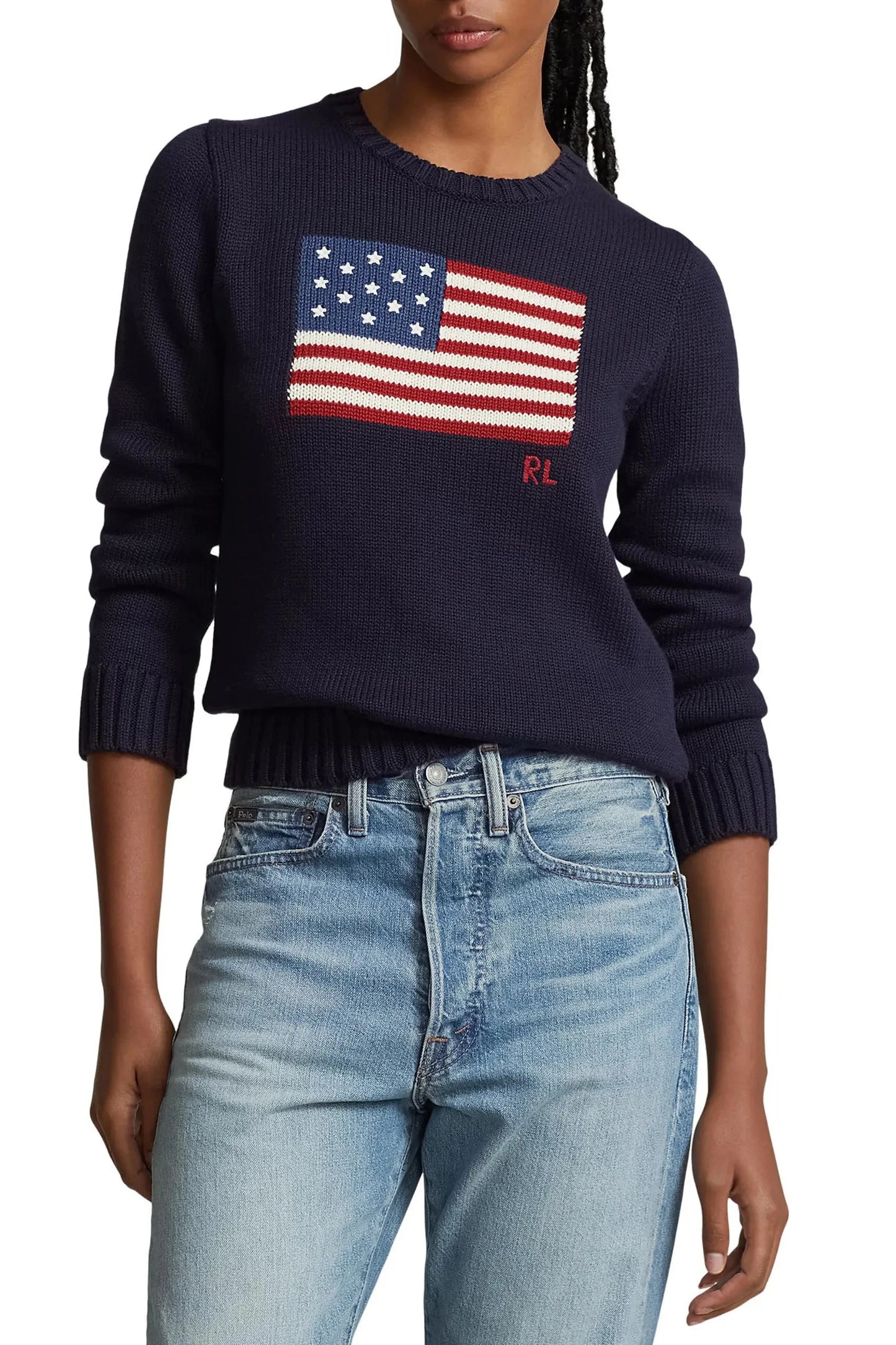 Flag Crewneck Pullover Sweaters Ralph Lauren 