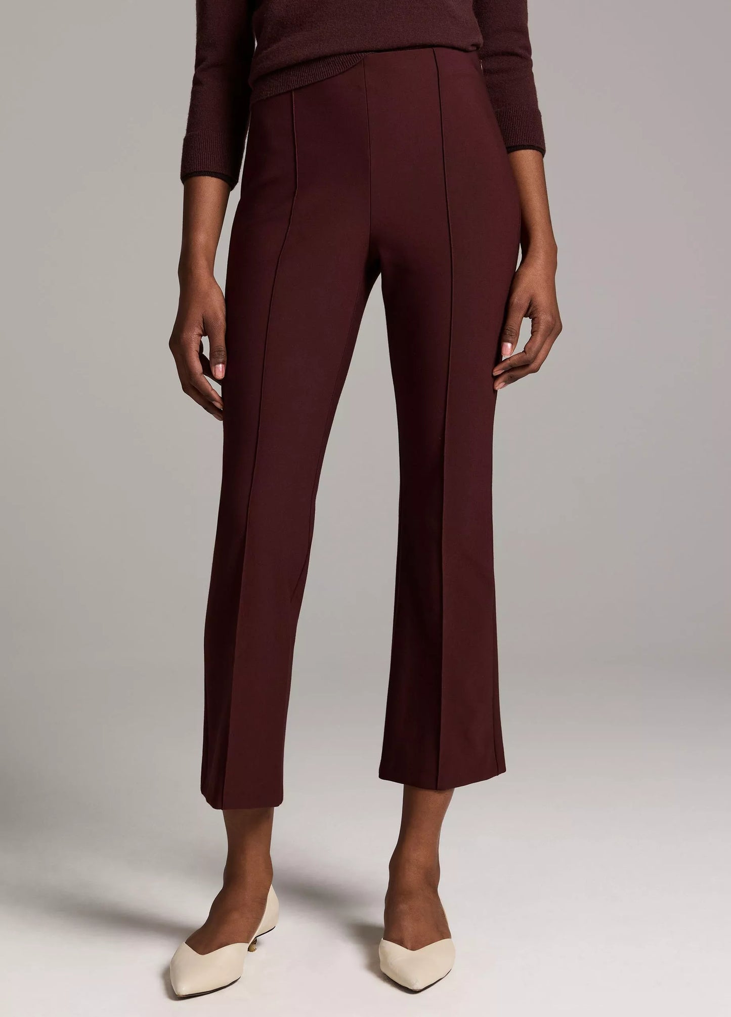 Niki Mid Rise Crop Flare Pant-Bottoms-Uniquities