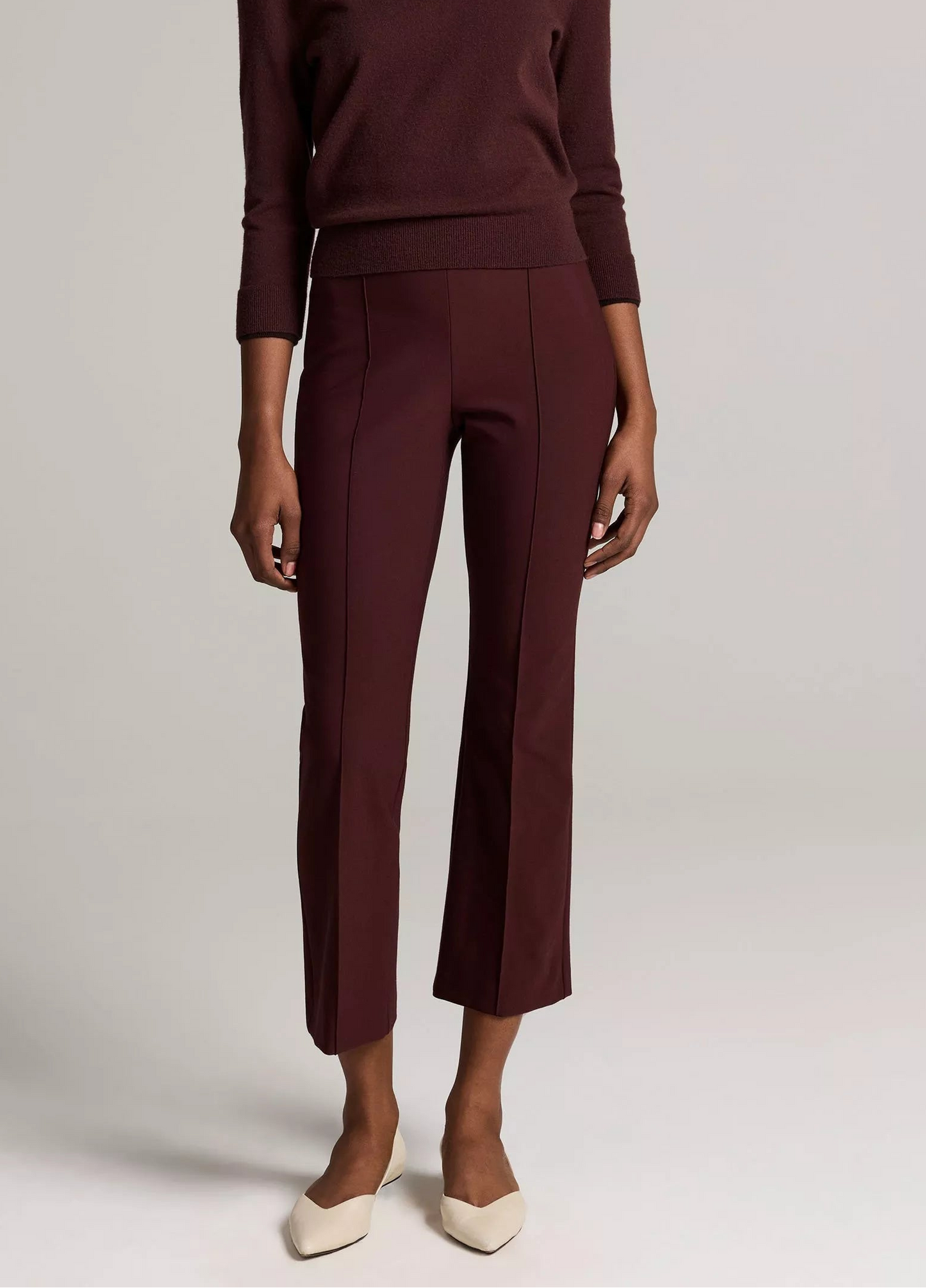 Niki Mid Rise Crop Flare Pant-Bottoms-Uniquities