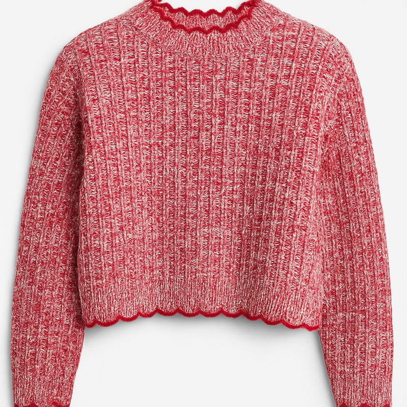 Tipped Ladder Stitch Crew-Sweaters-Uniquities