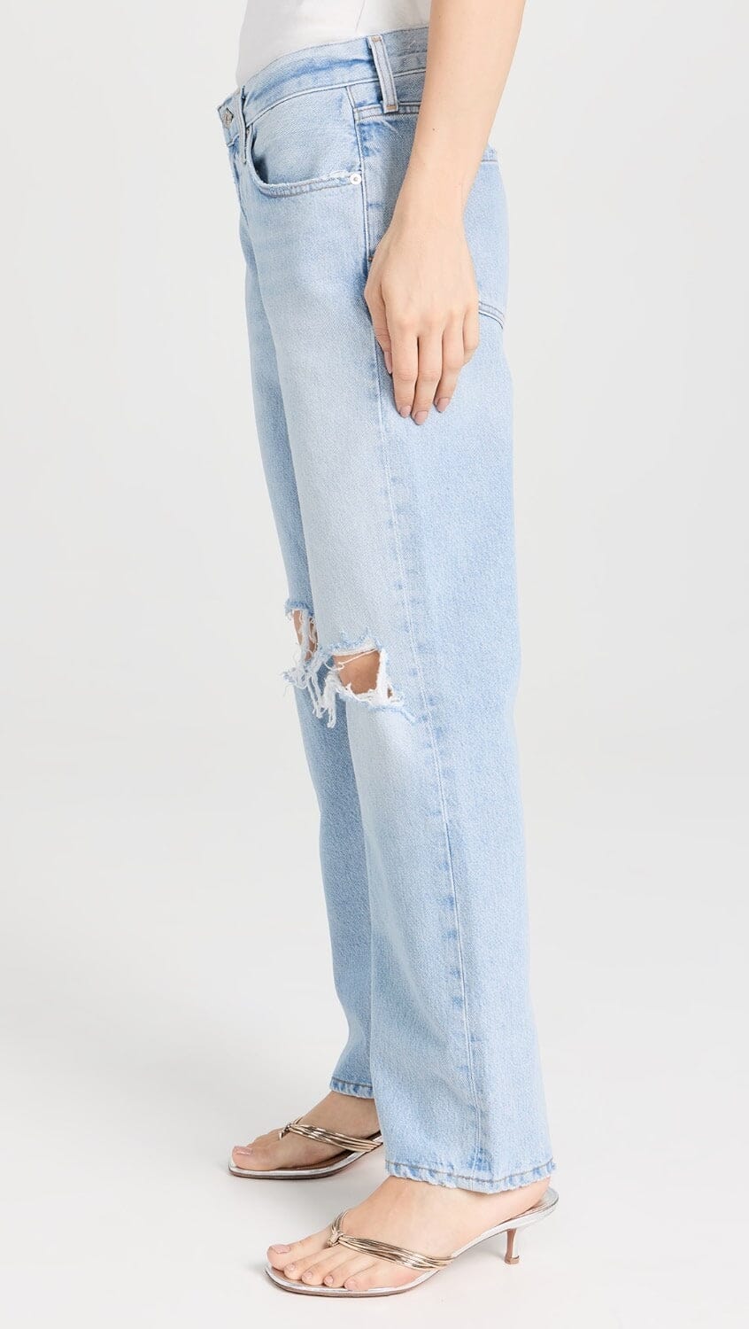 Neve Low Slung Relaxed Jeans in Pagoda-Denim-Uniquities