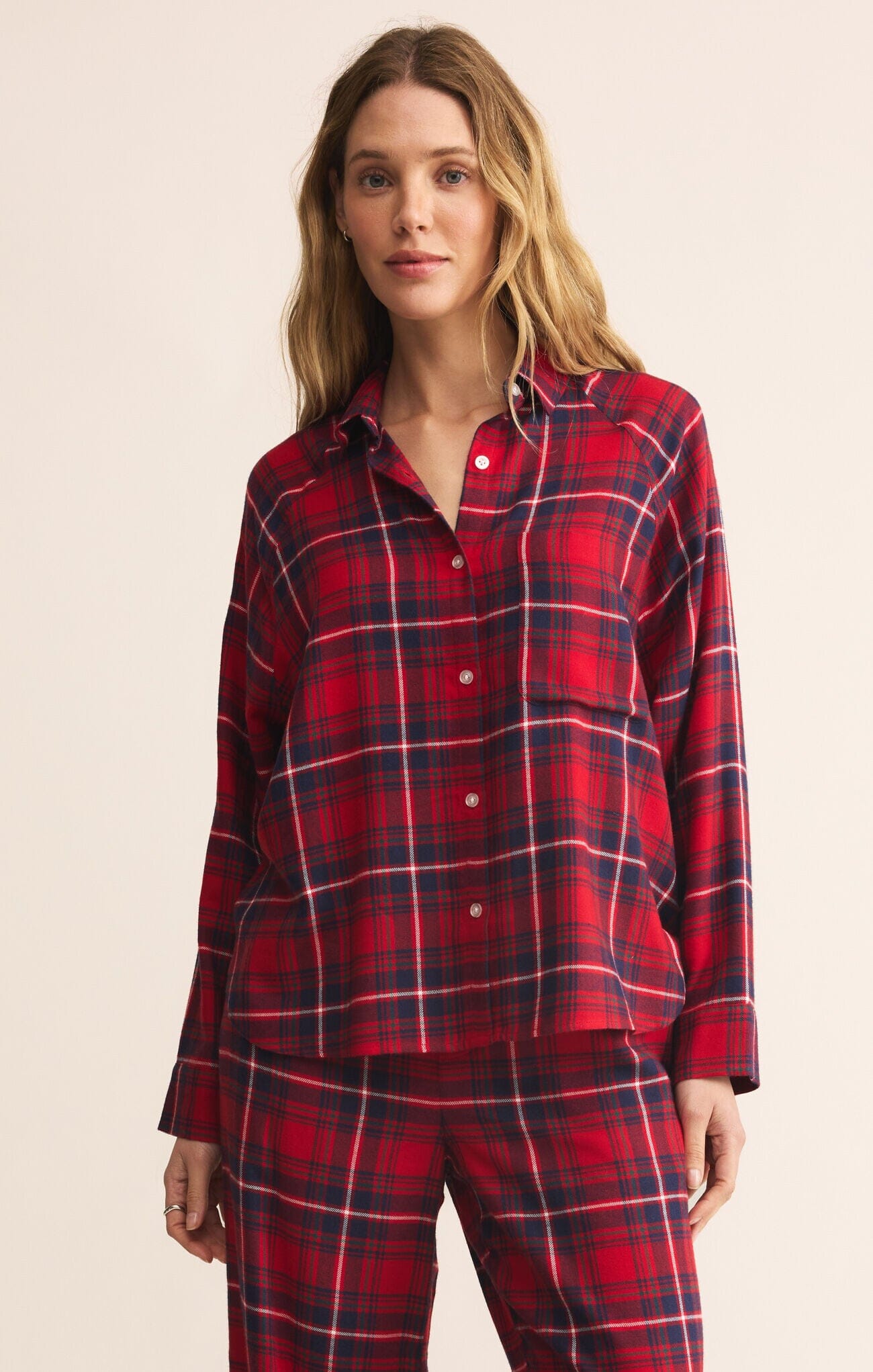 River Plaid Button Up-Lounge-Uniquities