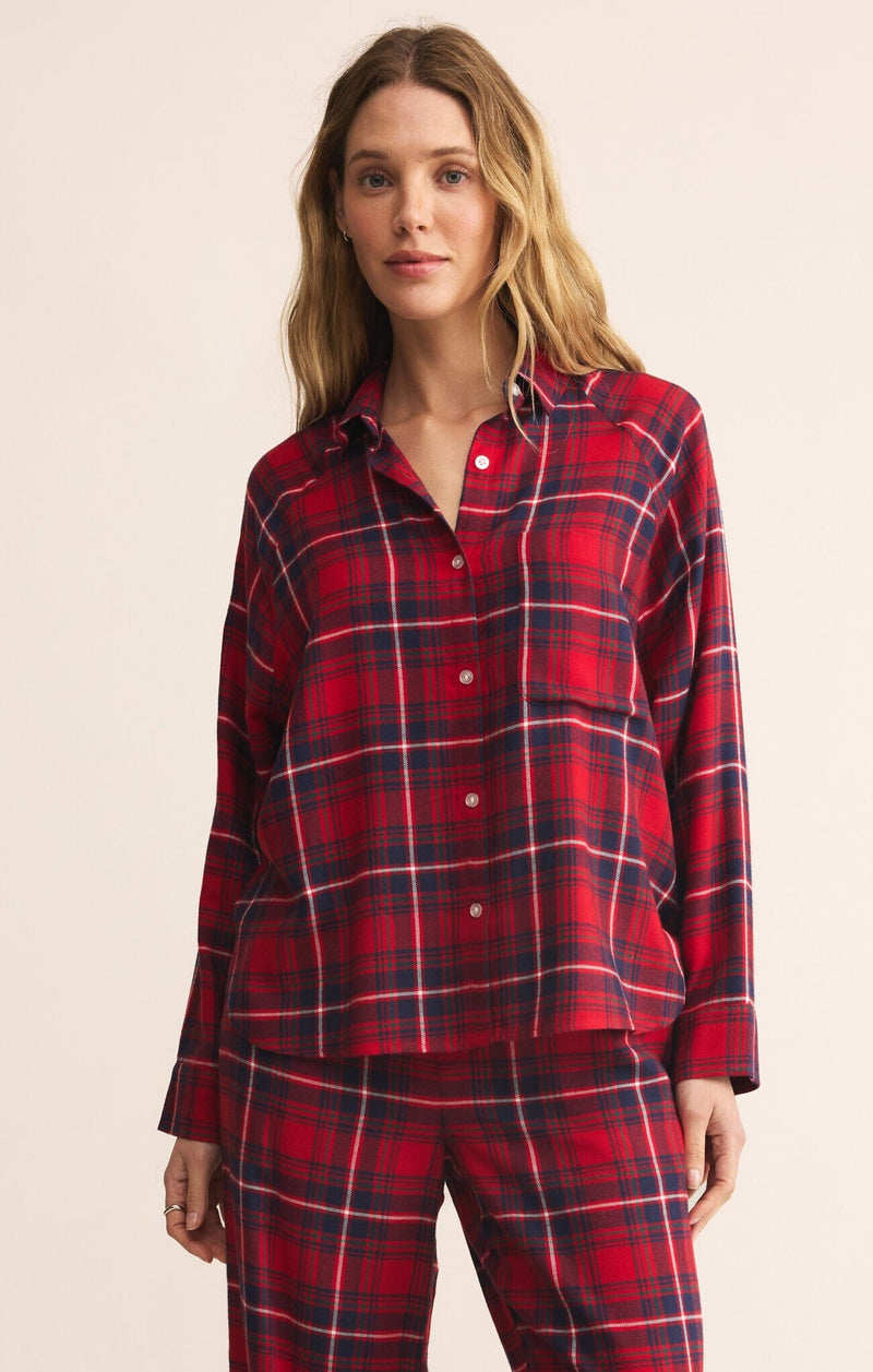 River Plaid Button Up-Lounge-Uniquities