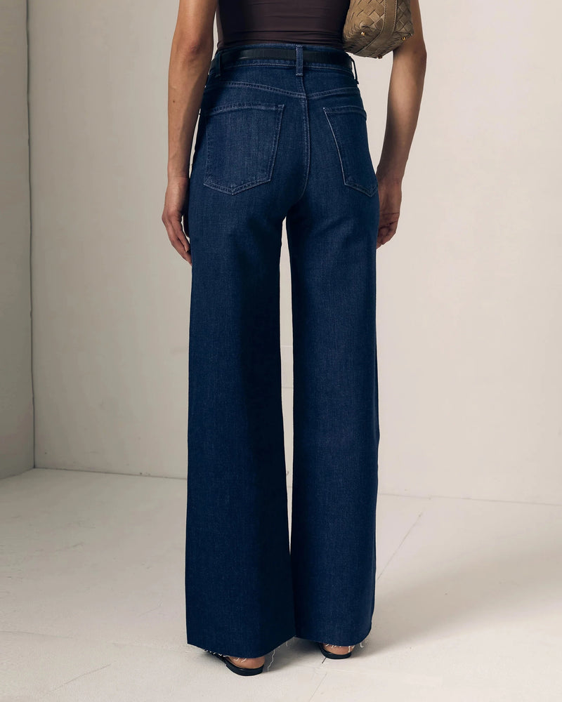 Column High Rise Jeans-Denim-Uniquities