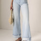 Column Jeans with Cuff-Denim-Uniquities