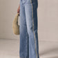 Crochet Trim Column Jean-Denim-Uniquities
