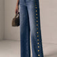 Studded Alexa Mid Rise Denim Le Jean 