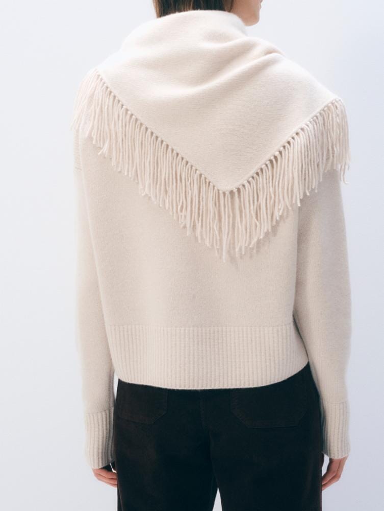Cashmere Blend Scarf Sweater by White + Warren - Image 3