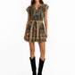 Dotted Foliage Mini Dress-Dresses-Uniquities