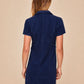 Short Sleeve Zip Front Dress-Dresses-Uniquities