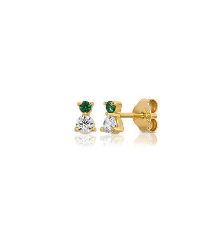 Dawn Emerald Studs-Jewelry-Uniquities