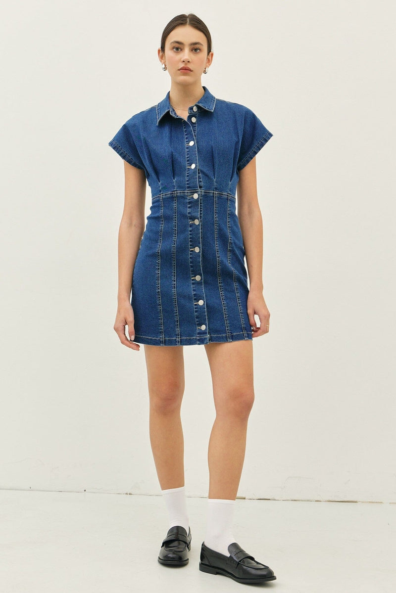 Emma Denim Dress-Dresses-Uniquities