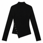 Assymetrical Button Rib