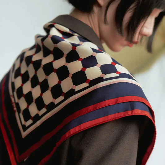 Check Silk Bandana Accessories Lost Pattern 