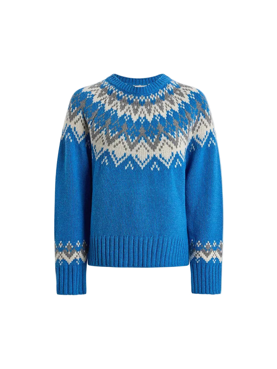 Enid Fairisle Knit Sweater-Sweaters-Uniquities