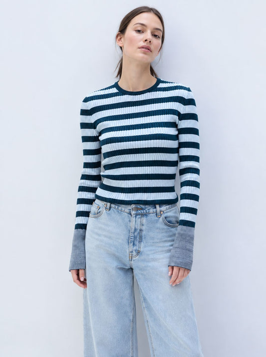 Cotton Ribbed Ls Top-Tops/Blouses-Uniquities
