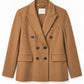 Double Breasted Wool Flannel-Jackets-Uniquities