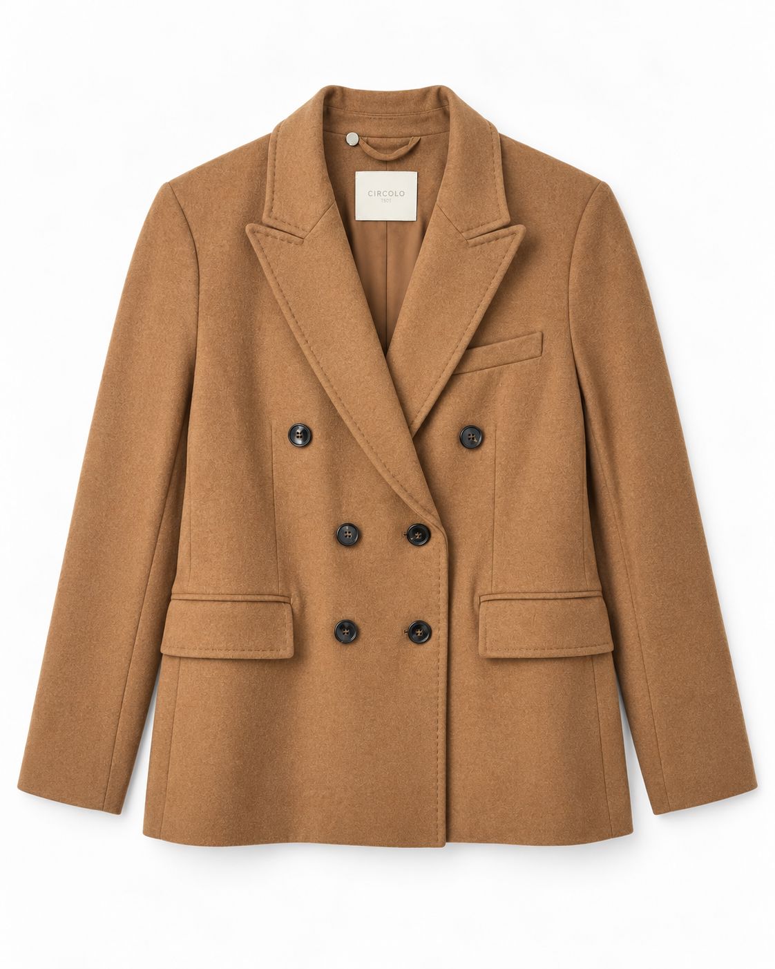 Double Breasted Wool Flannel-Jackets-Uniquities