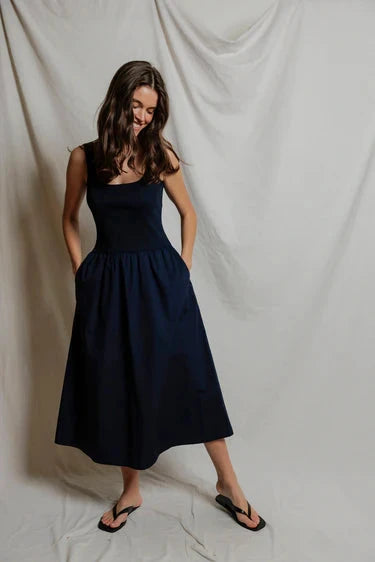 Fabiola Poplin Dress-Dresses-Uniquities